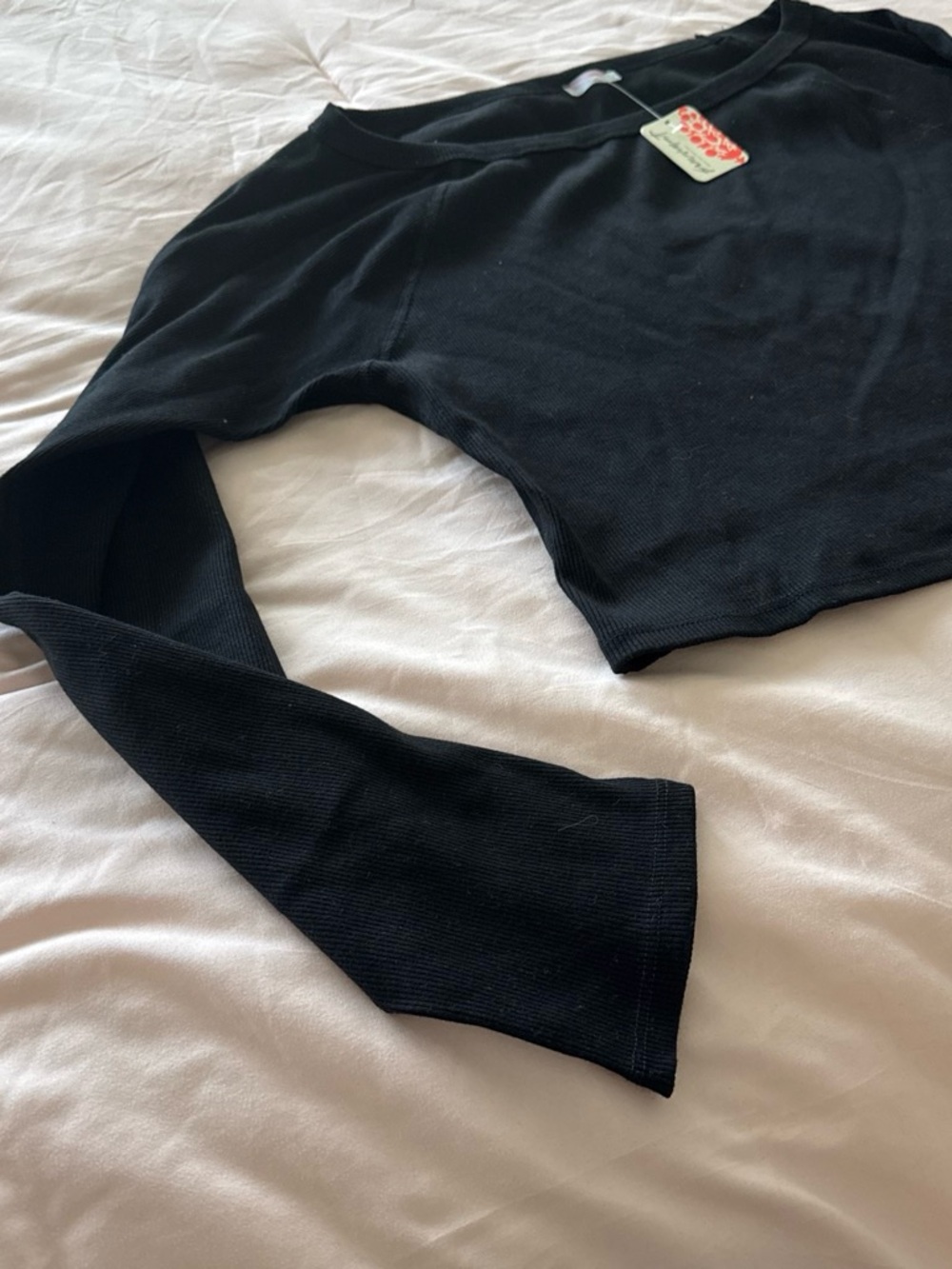 FP Movement by Free People Black Long Sleeve Crop Top - Picture 4 of 4